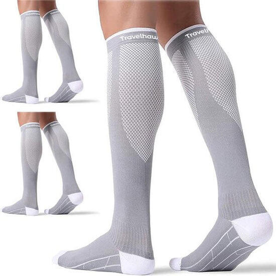 Chaussettes de compression – Grises – 3 paires