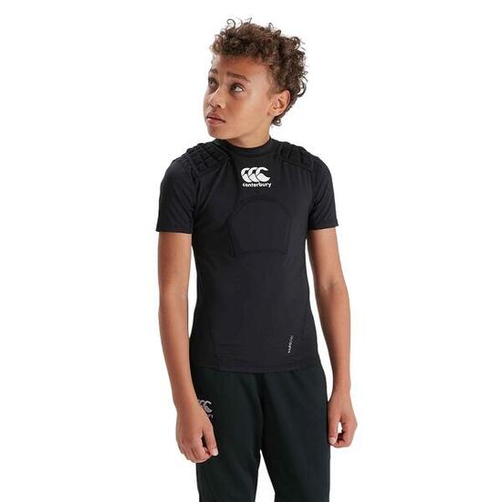 Épaulière De Rugby Enfant (Noir / Blanc / Argenté)