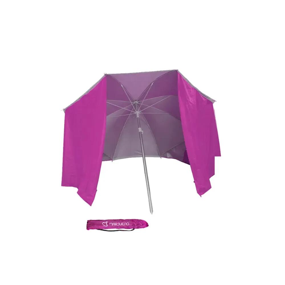 Sombrinha de Praia Marbueno 180 cm com Para-vento 2/4