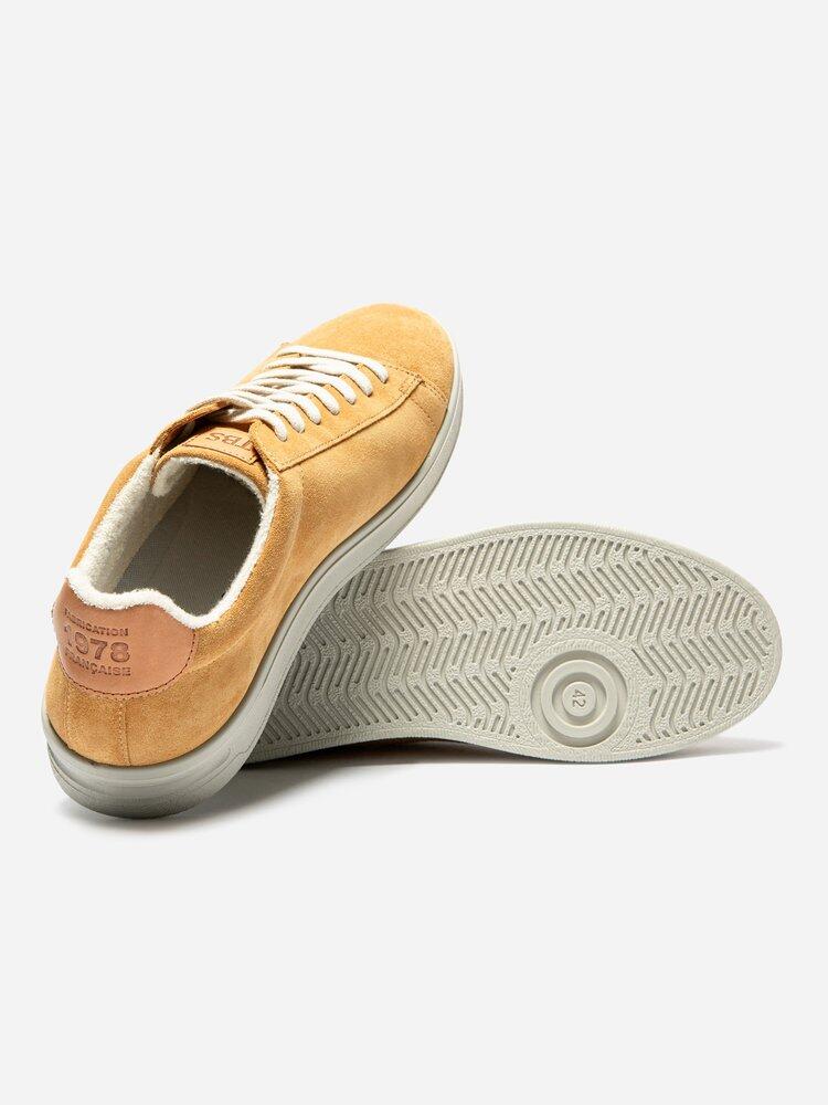 Baskets homme FLAUBER Moutarde - Made in France, cuir, semelle synthétique 4/4