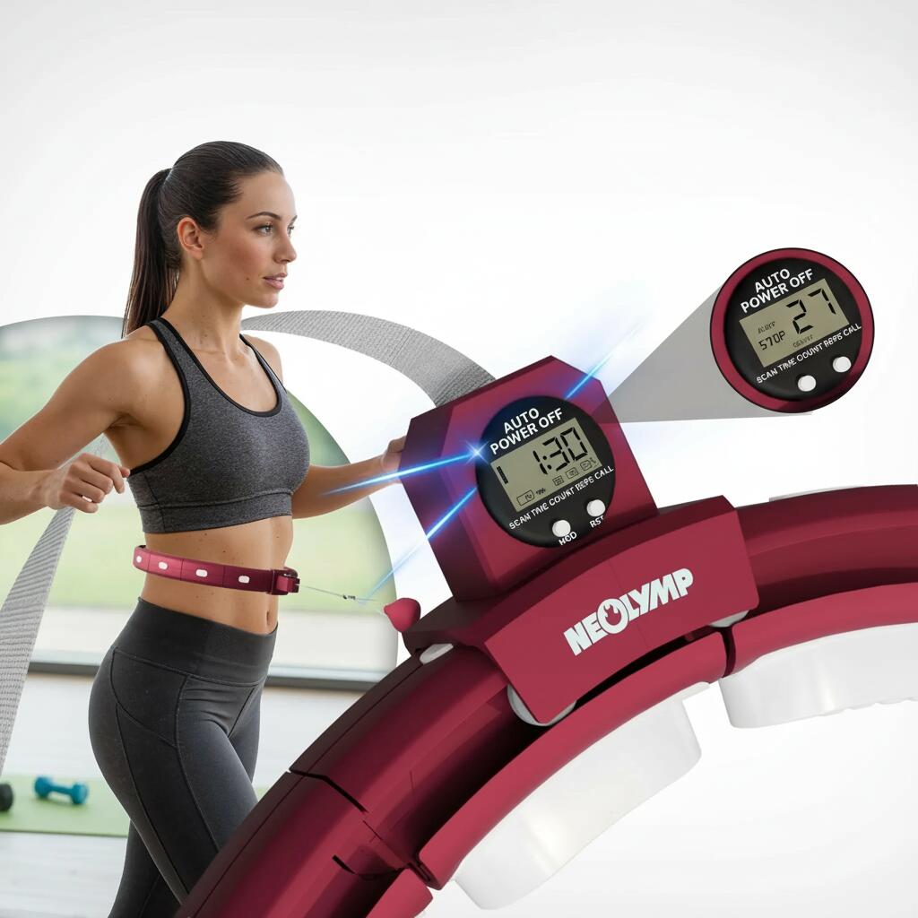 Slimme hula-ring – timer, teller & calorietracker, verstelbaar 29–40 cm 3/6