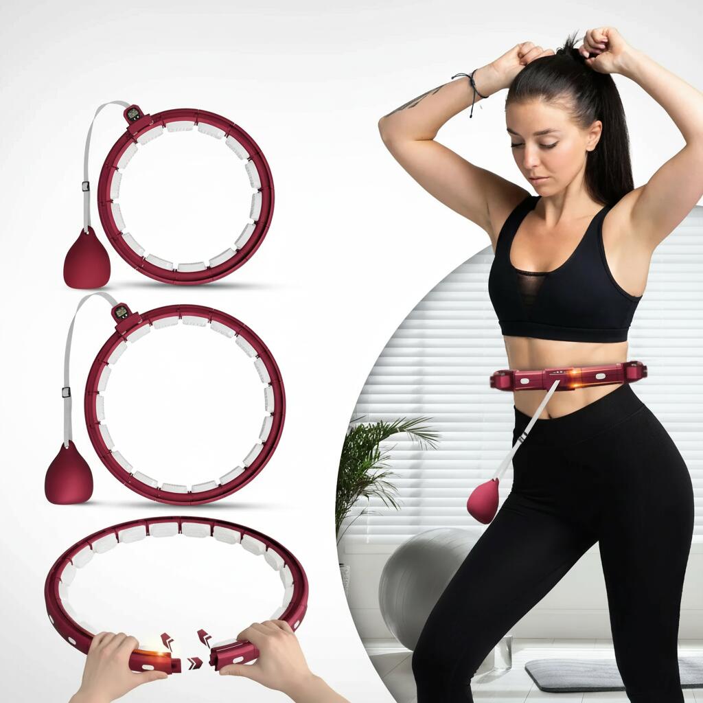 Slimme hula-ring – timer, teller & calorietracker, verstelbaar 29–40 cm 5/6
