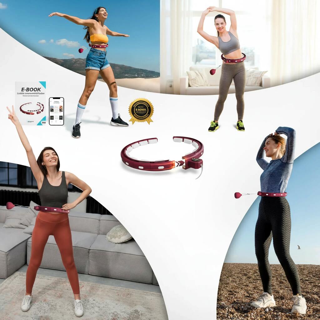 Slimme hula-ring – timer, teller & calorietracker, verstelbaar 29–40 cm 6/6