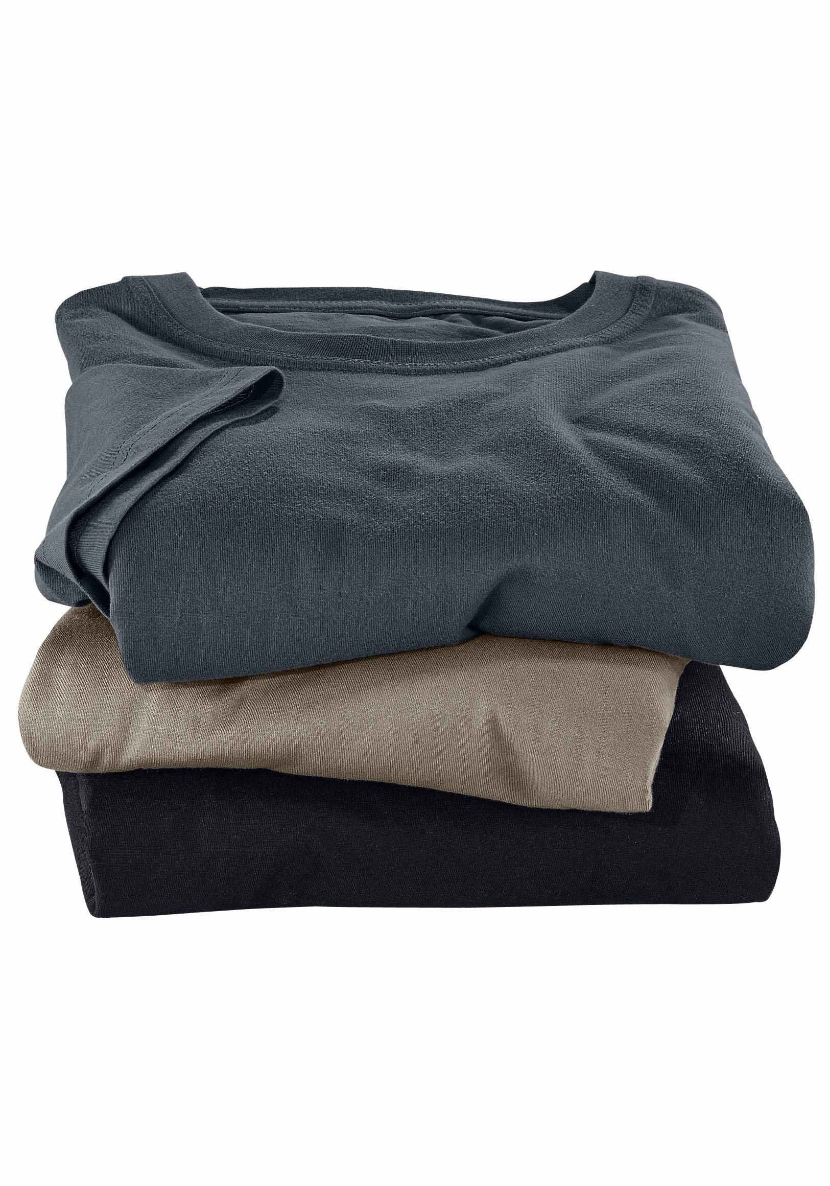 Herren Rundhalsshirts (3 Stück), Baumwolle»Cotton made in Africa« 2/3