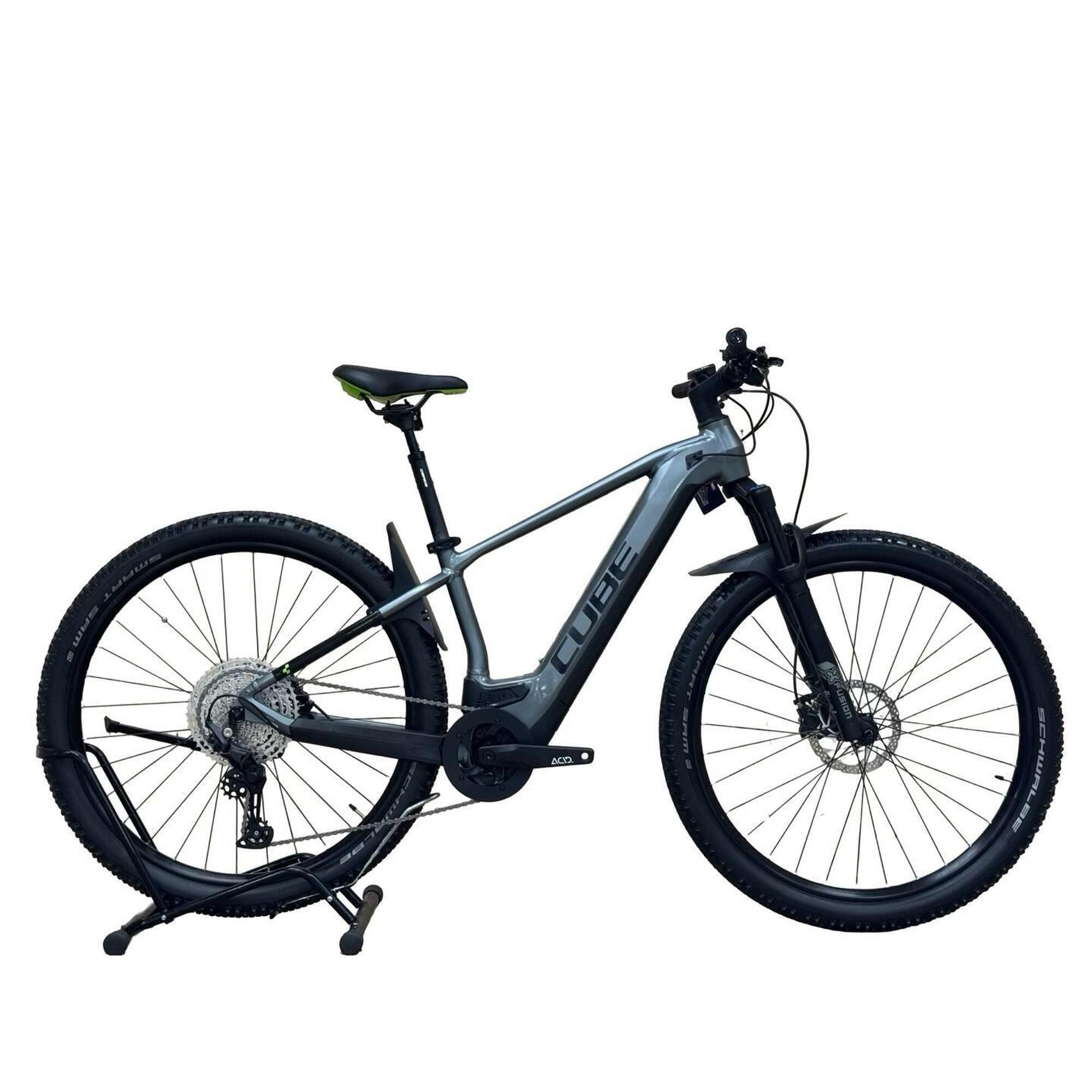 Cube - Reconditionné - Vtt Électrique Cube Reaction Hybrid Pro 500 Shimano - Comme Neuf - Vélo Tout Terrain - Gris|noir - Moyen - Decathlon