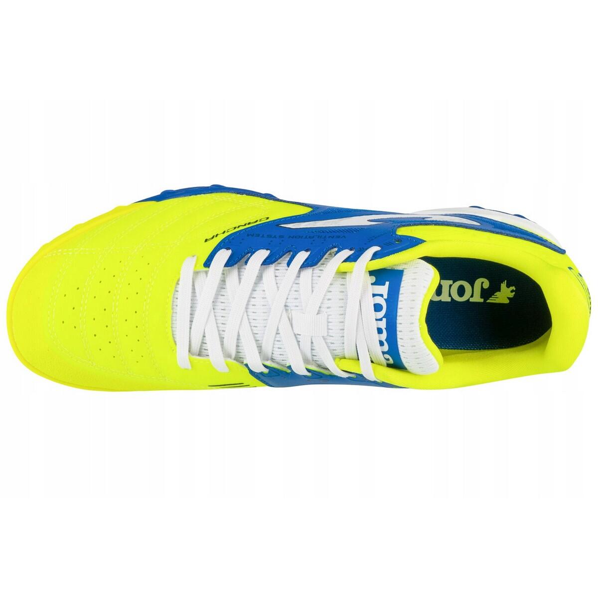 Chaussures De Foot Pour Terrain Artificiel CANCHA Homme (Jaune Fluo / Bleu) 3/4
