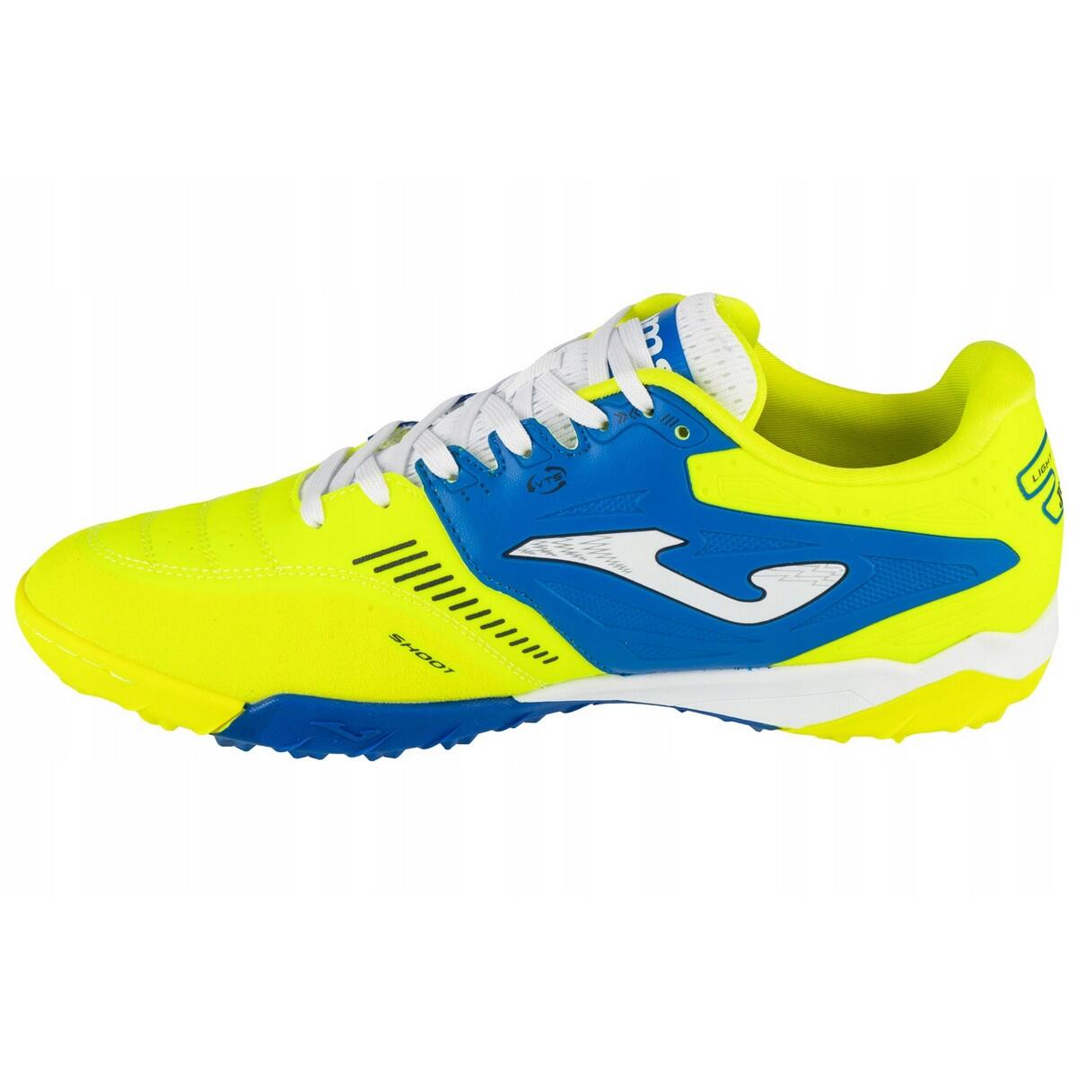 Chaussures De Foot Pour Terrain Artificiel CANCHA Homme (Jaune Fluo / Bleu) 2/4