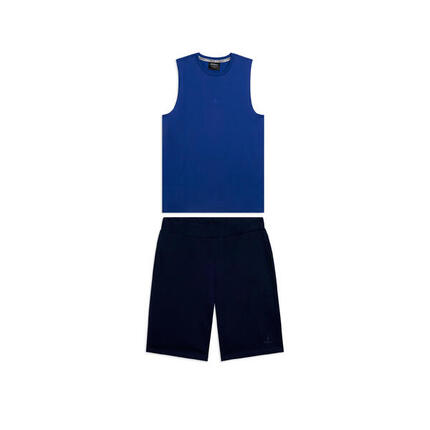 Tenue de sport en coton avec un top sans manches et un bermuda