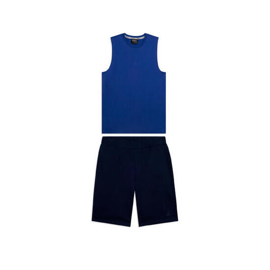 Tenue de sport en coton avec un top sans manches et un bermuda