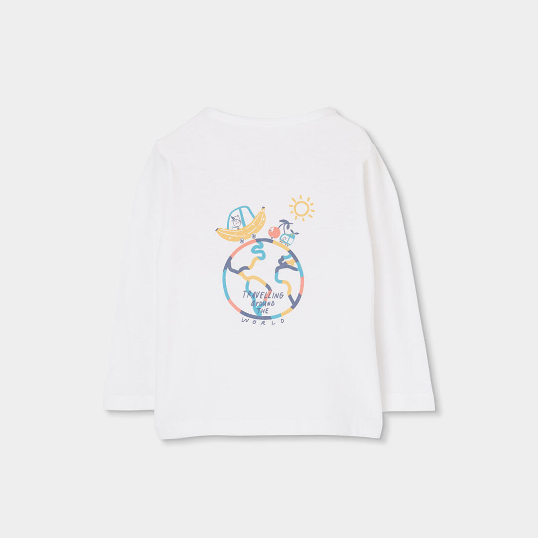 Camisetas de verano de gimnasia bebé niño boboli blanco 2/4