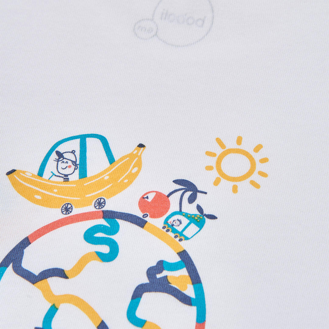 Camisetas de verano de gimnasia bebé niño boboli blanco 4/4