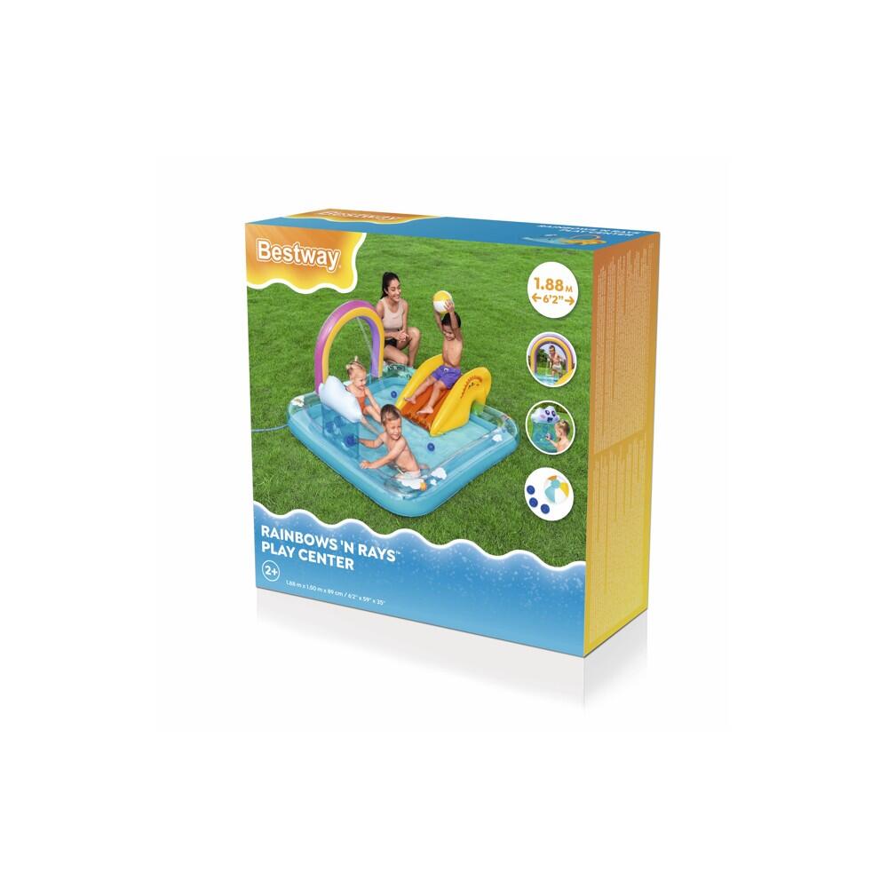 Bestway Rainbows ‘N Rays Play Centre, Inflatable Kids Pool, Water Play Centre 3/6