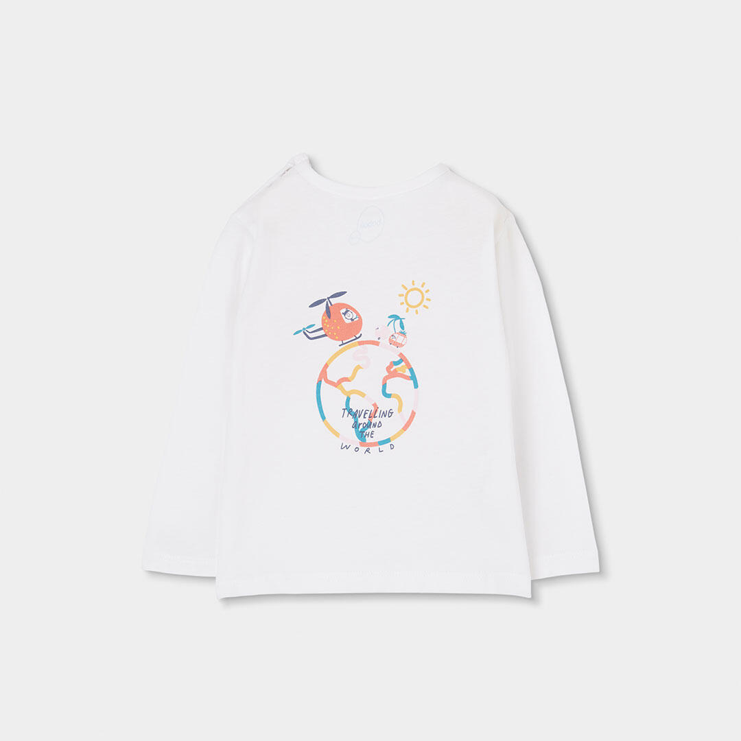 Camisetas de verano de gimnasia bebé niña boboli blanco 2/4