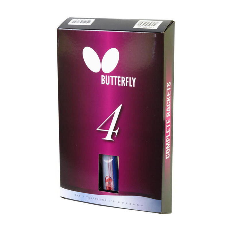 Butterfly 4 Series Table Tennis Racket, Short Handle, In two-sides