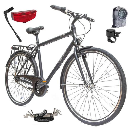 Rower Męski Miejski 28" SHIMANO Nexus 7 Bagażnik Błotniki Światła Lekki