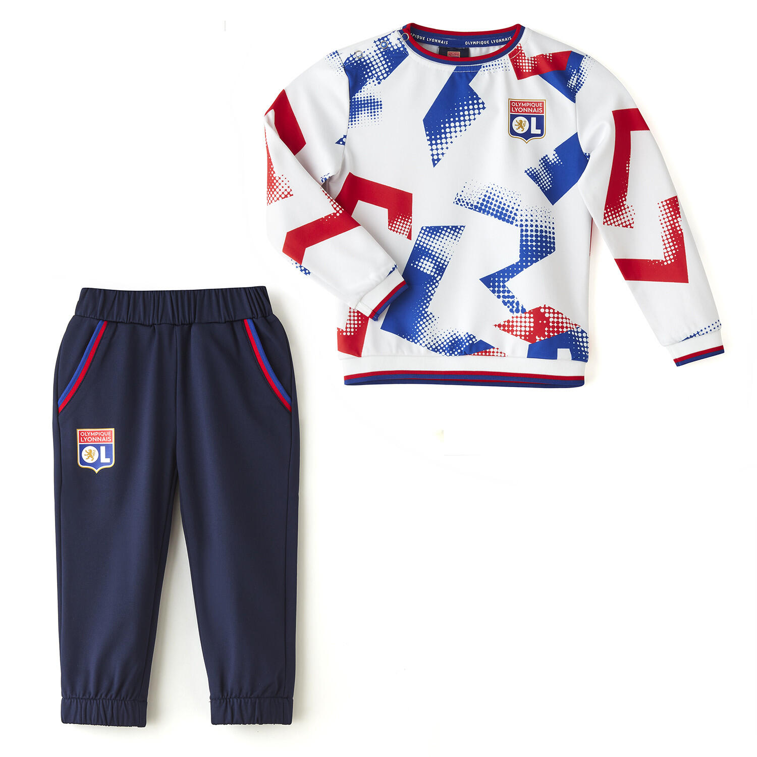 Ensemble Entraînement Fusion Blanc et Bleu Bébé 1/5