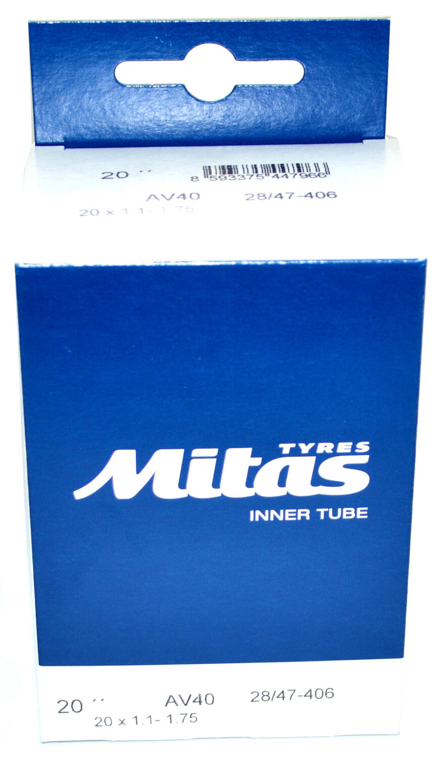 Cameră bicicletă Mitas 20 x 1.1–1.75 (28/47-406) AV 40 mm.