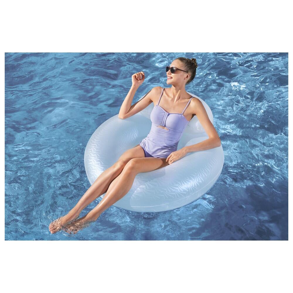 Bestway Moon Dust Swim Tube with Headrest, Iridescent Pool Float Ring 3/6
