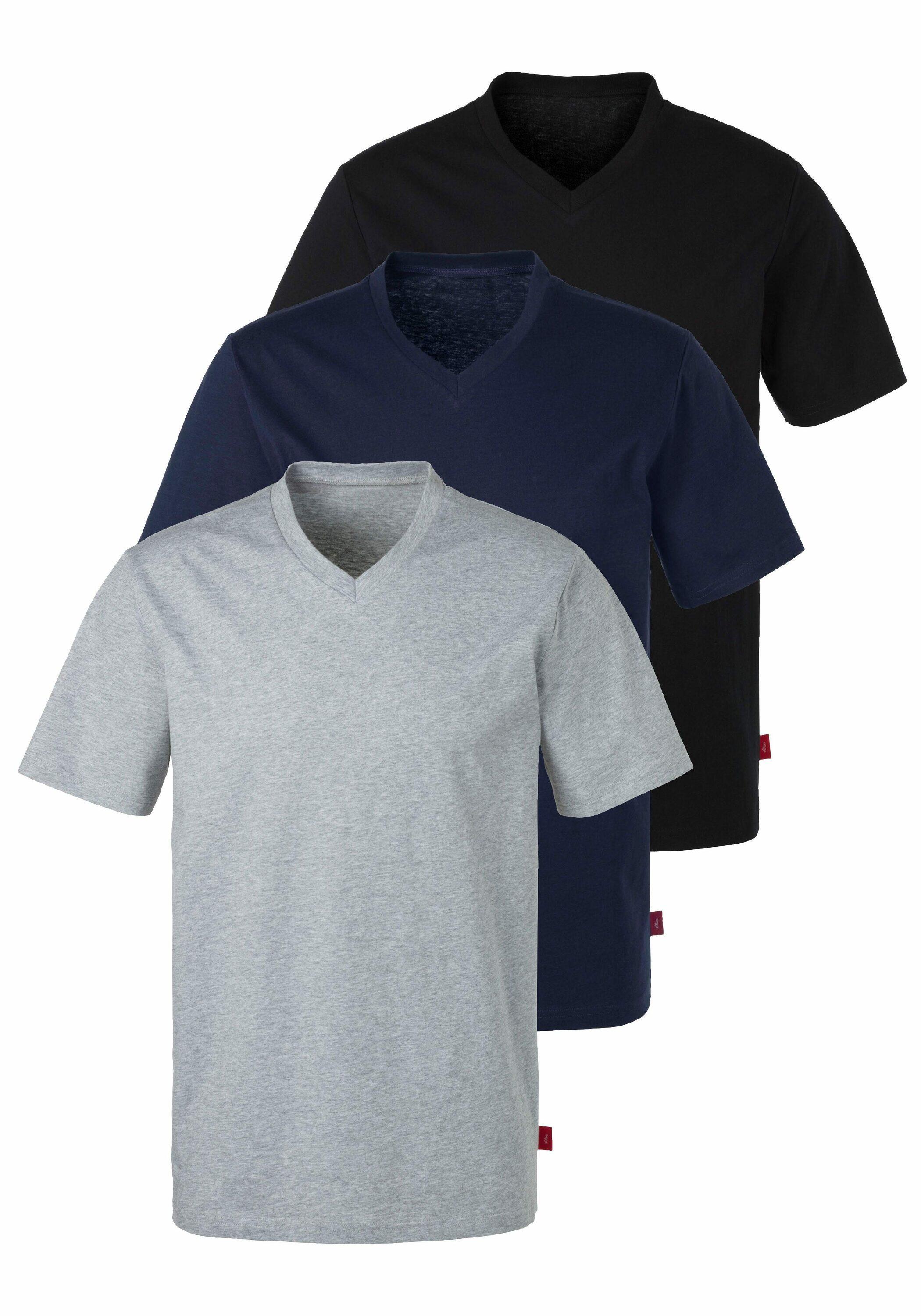 Herren s.Oliver Bodywear V-Shirt (Packung, 3er-Pack) 2/7