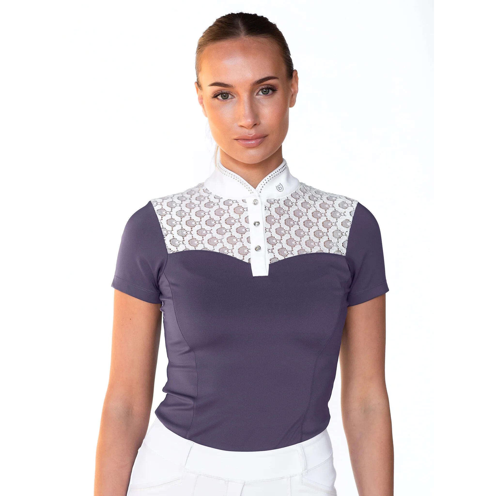 Polo de concours femme Equestrian Stockholm Crystal Champion 2/4