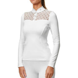 Polo de concours manches longues femme Equestrian Stockholm Crystal Champion