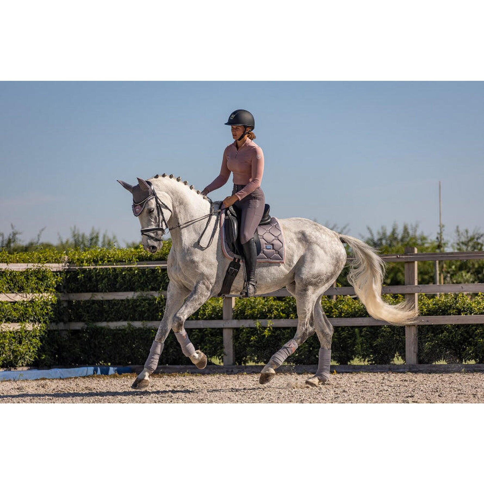 Equestrian Stockholm - Tapis De Selle Dusty Pink - Equestrian Stockholm - Tapis De Selle - Gris|rose - Fs - Decathlon
