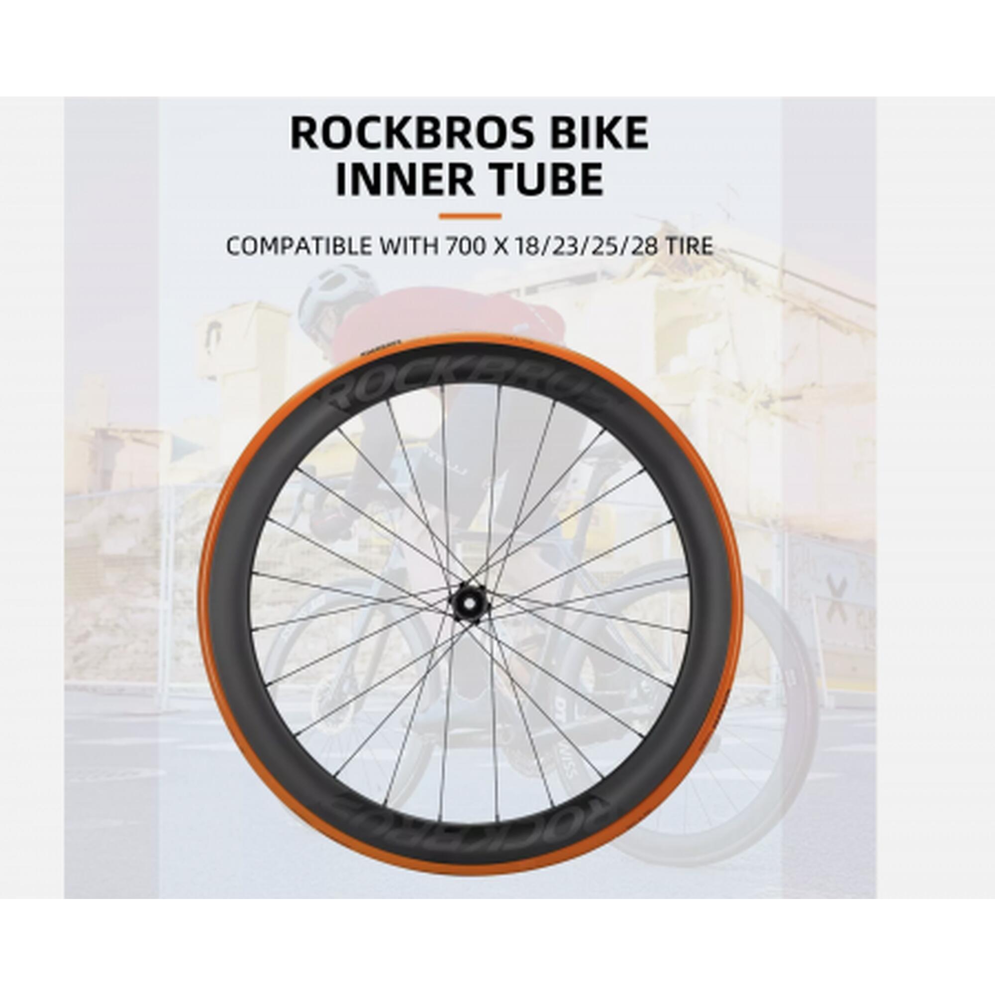ROCKBROS Cameră de bicicletă 700 x 18/28C, TPU, valvă Presta 65 mm.