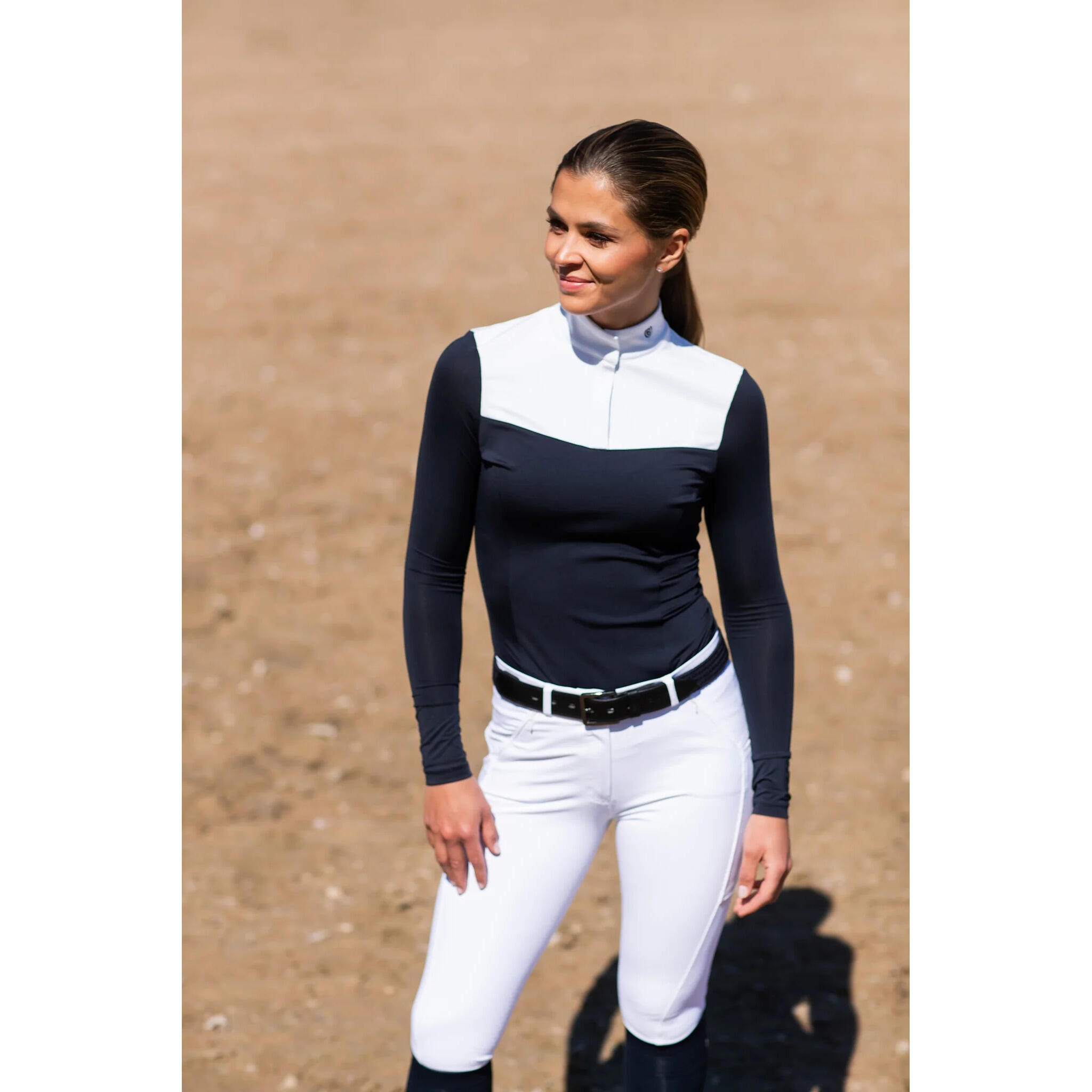 Polo de concours manches longues femme Equestrian Stockholm 3/5