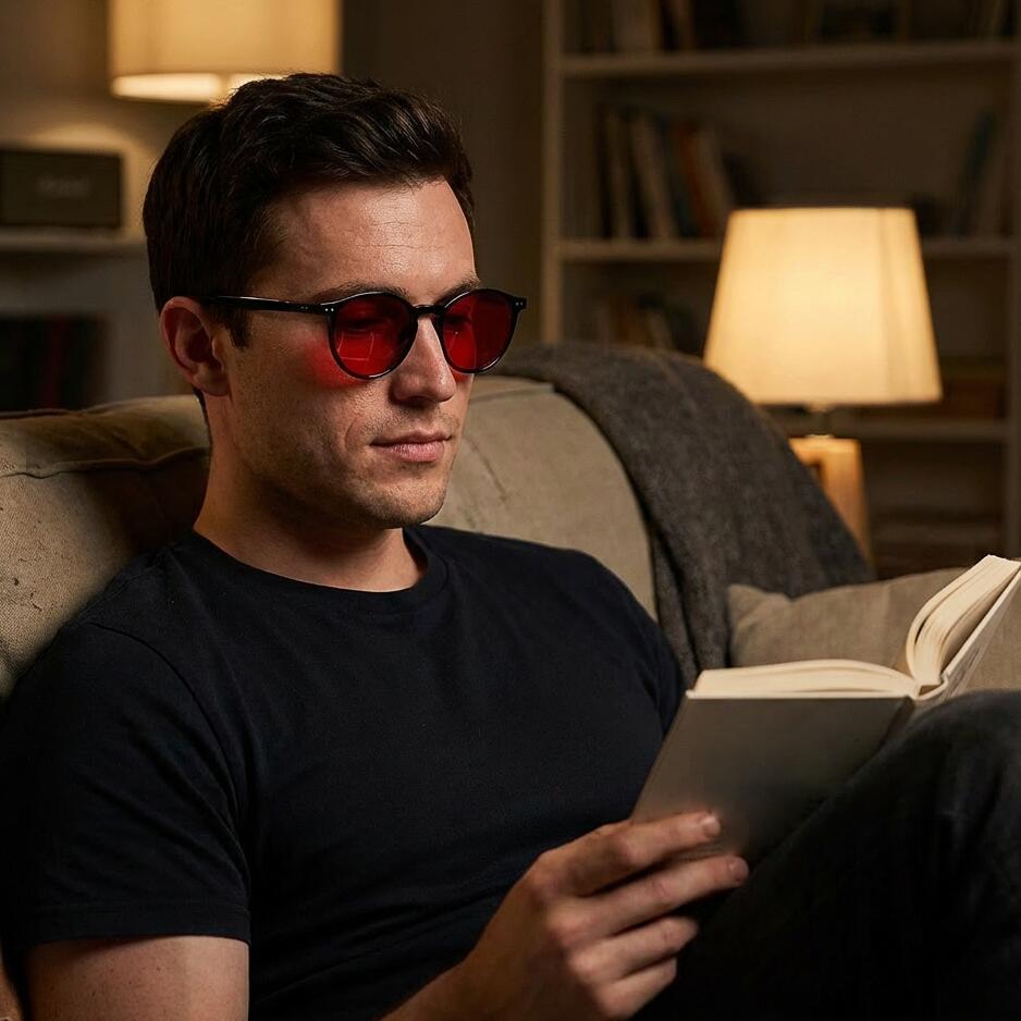 Lunettes Sexton filtre rouge contre la lumière bleue pour un sommeil profond 3/5