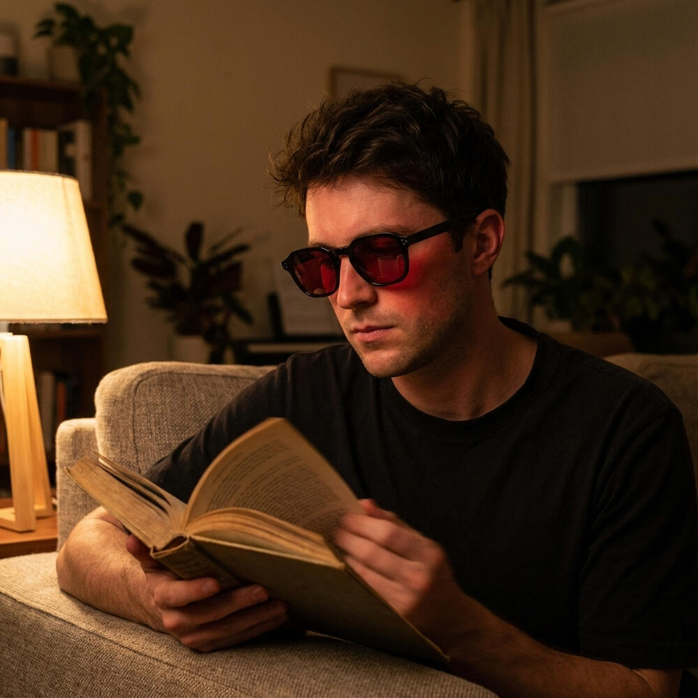 Lunettes Sexton filtre rouge contre la lumière bleue pour un sommeil profond 3/5