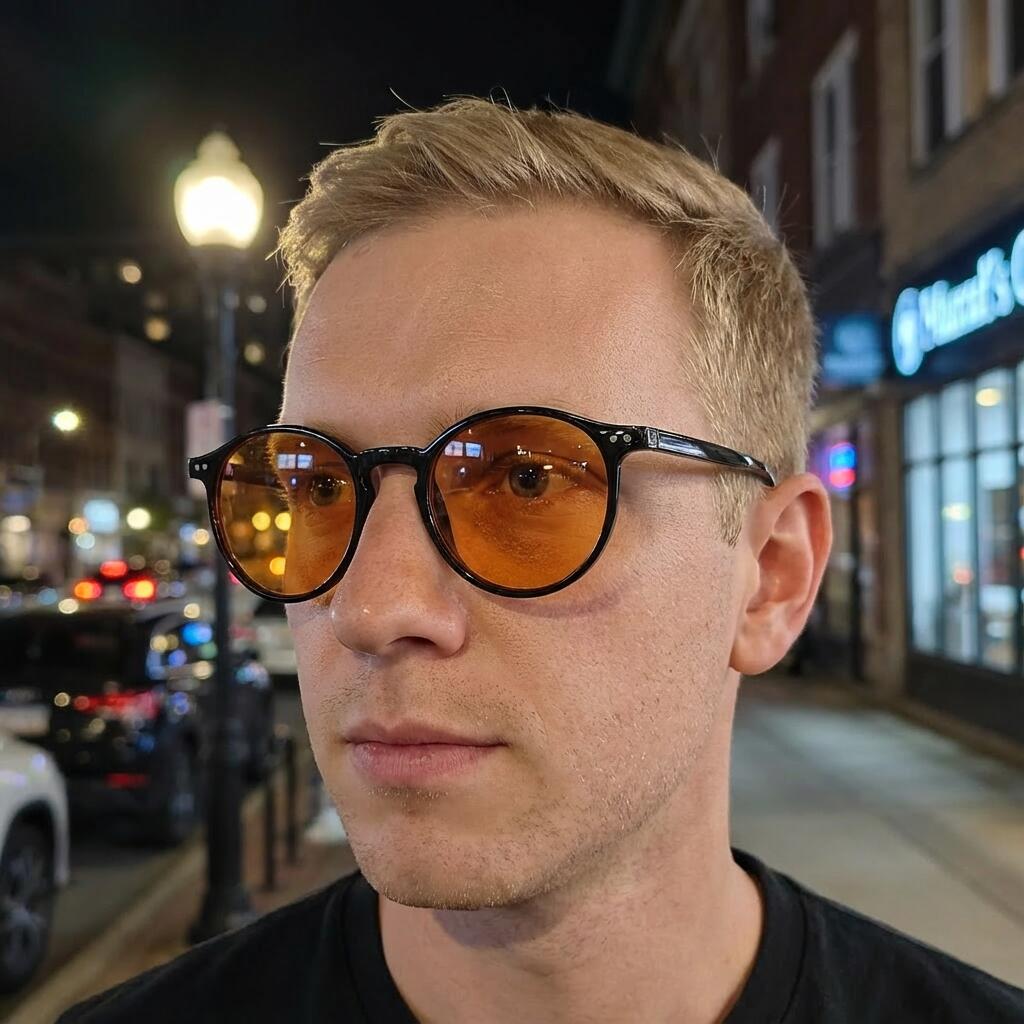 Lunettes Sexton filtre orange anti-lumière bleue pour le repos 3/4