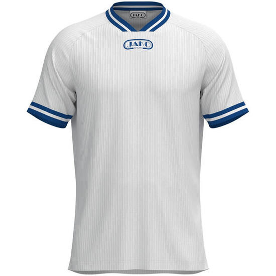 Jako T-shirt rétro manches courtes hommes - Blanc / Royal