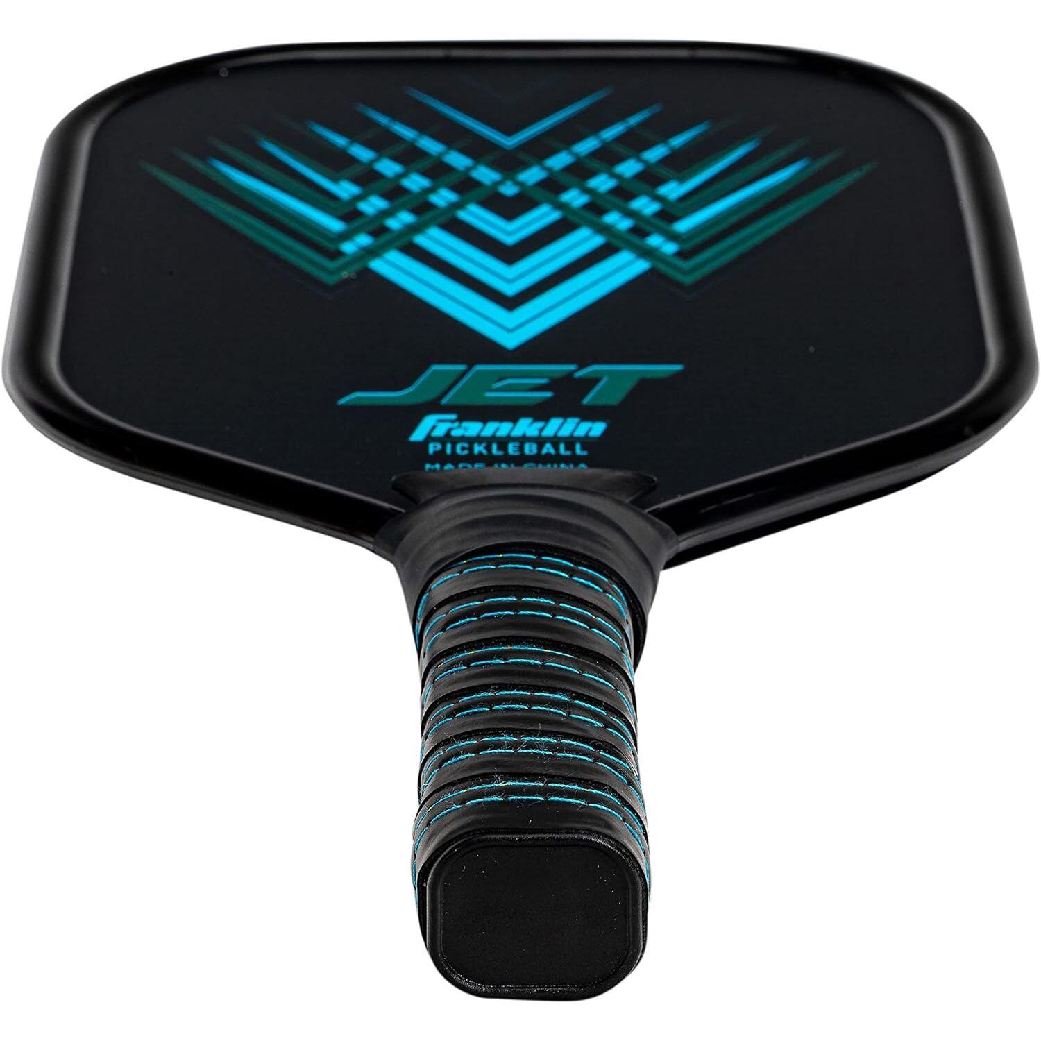 Pickleball Schläger "Jet", Aluminium Damen und Herren Schwarz/Blau 3/3