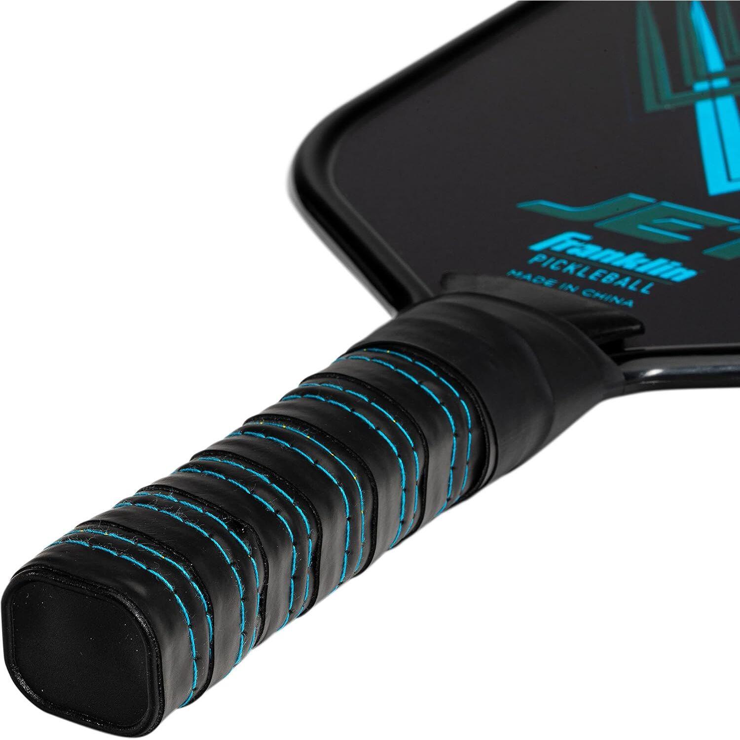 Pickleball Schläger "Jet", Aluminium Damen und Herren Schwarz/Blau 2/3