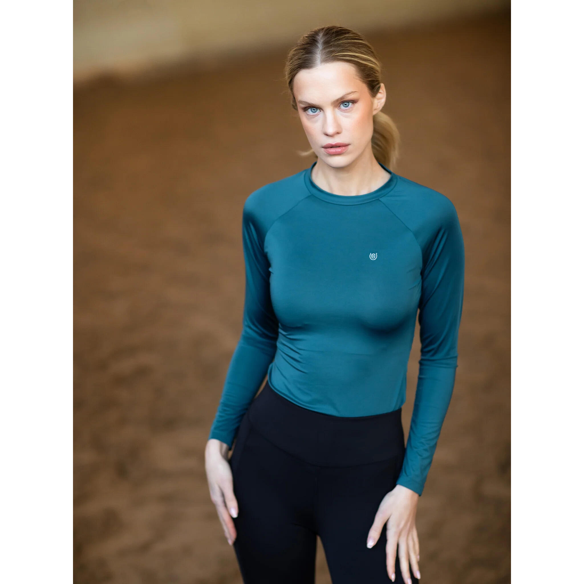 Langarm-Funktionsunterwäsche für Damen Reiten Equestrian Stockholm Dynamic 4/5