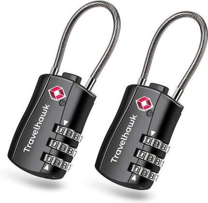 TSA-Kofferschloss – Zahlenschloss – Schwarz
