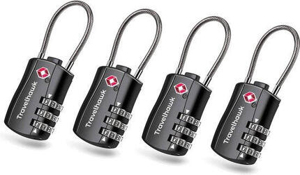 TSA-Kofferschloss – Zahlenschloss – Schwarz