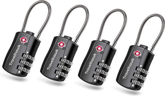 TSA-Kofferschloss – Zahlenschloss – Schwarz