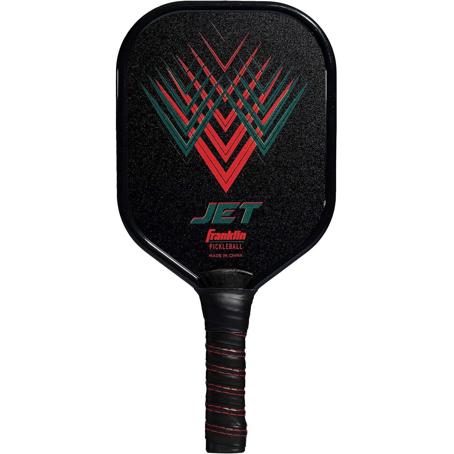 FRANKLIN Jet Aluminium Pickleball Paddle (Black/Red) One Size