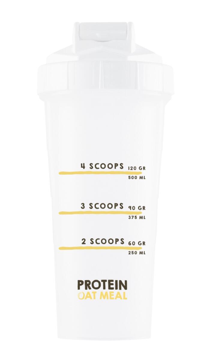 XXL NUTRITION Oatmeal Shaker - Shaker met Maataanduiding, BPA- en DEHP-Vrij - Wit - 800ml