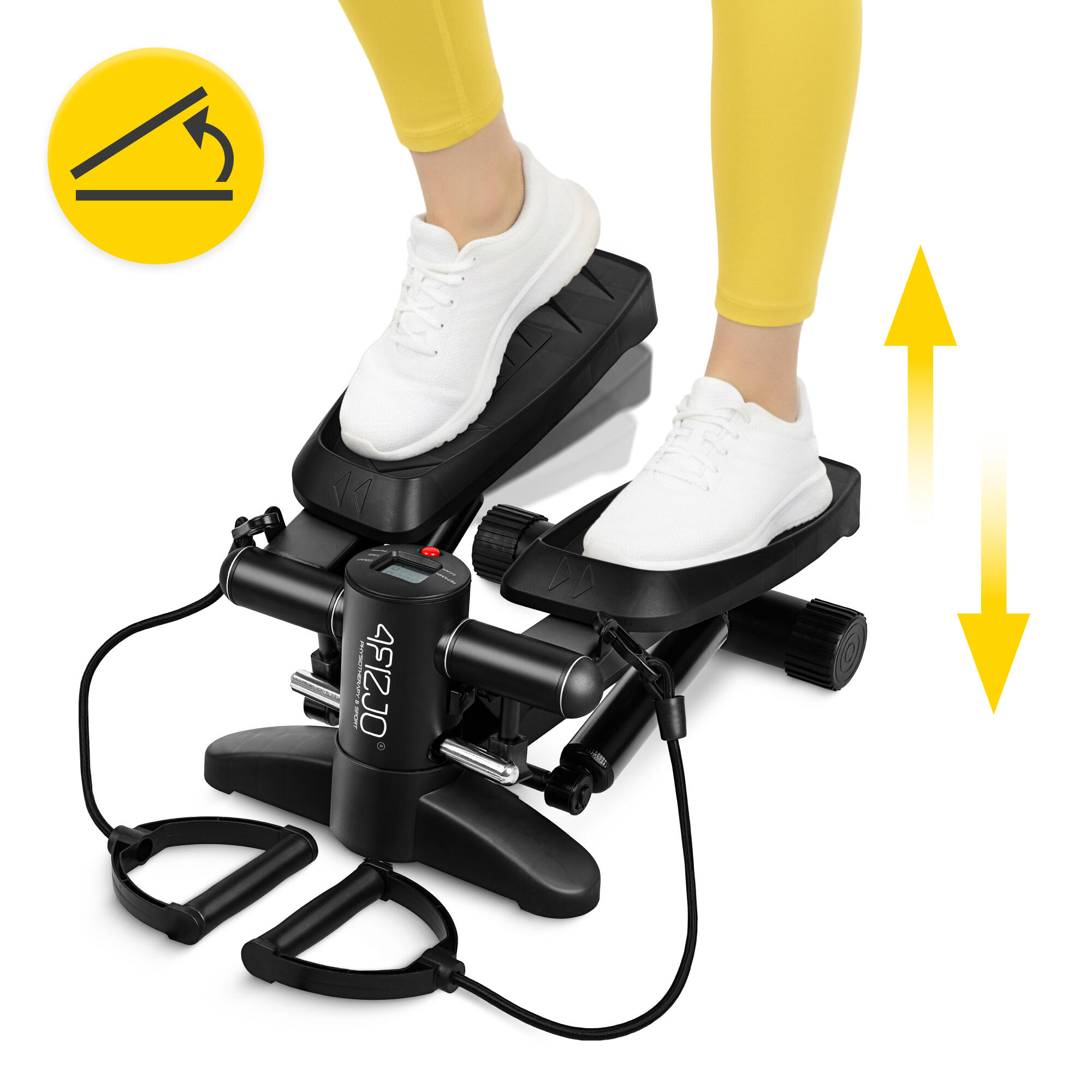 Stepper 2 w 1 do treningu całego ciała 4FIZJO EVO czarny 3/7