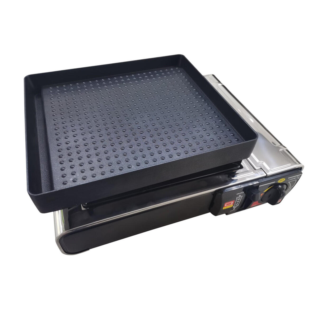 INCASA Grill pour réchaud à gaz portable 1 feu - Camping 4/5