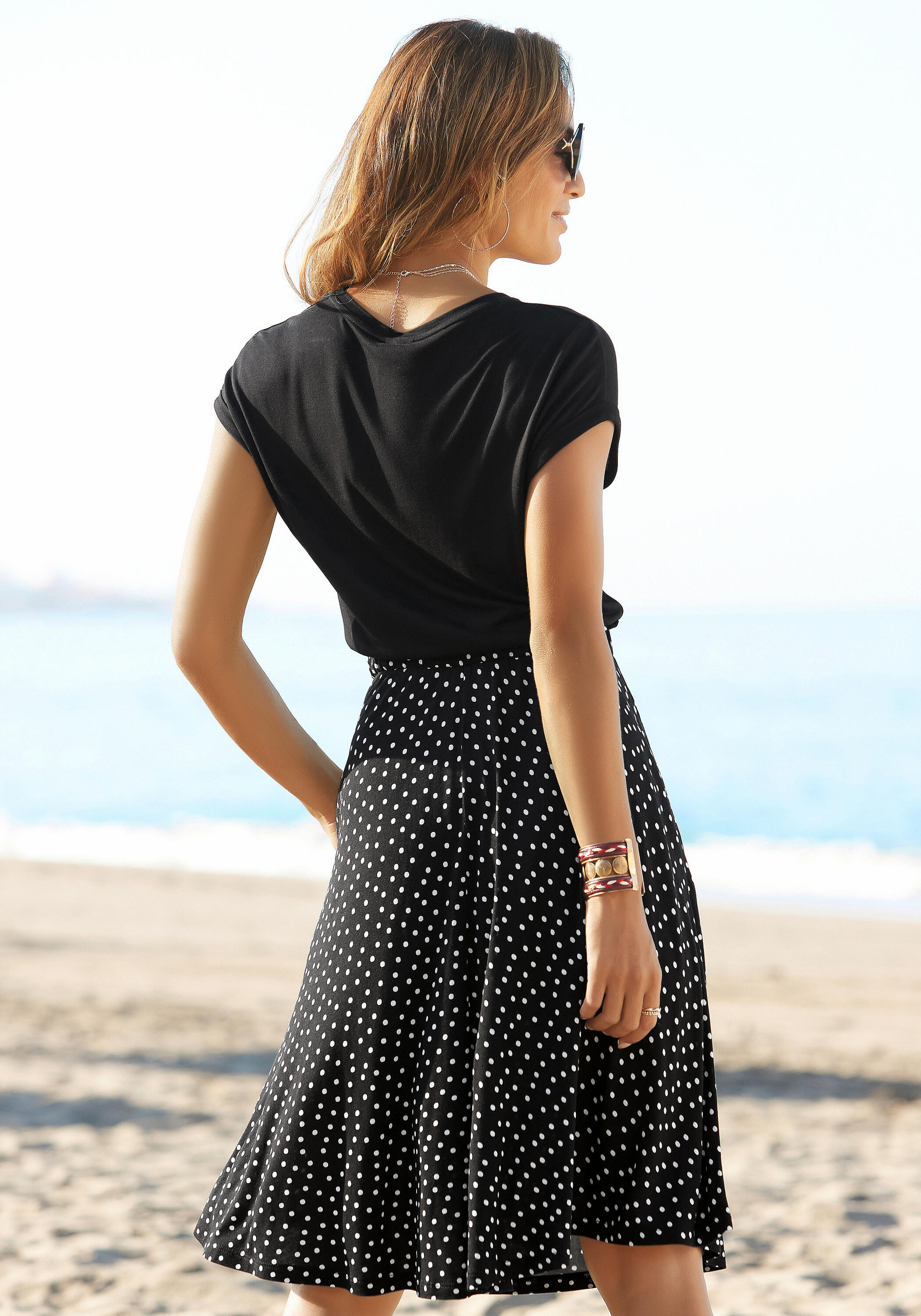 Damen Jerseykleid 3/4