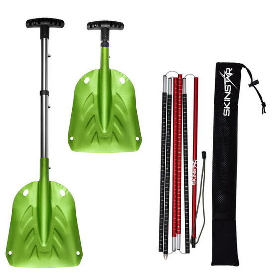 Lawinensonde 260 oder 320 cm & Aluminium Lawinenschaufel klappbar – Rettungsset