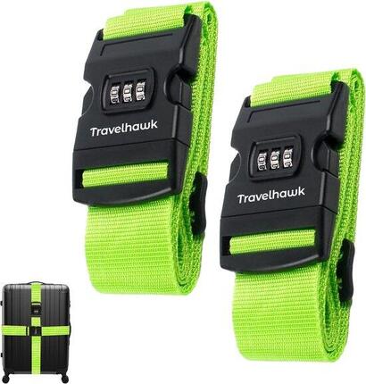 Koffergurt mit Zahlenschloss – Grün