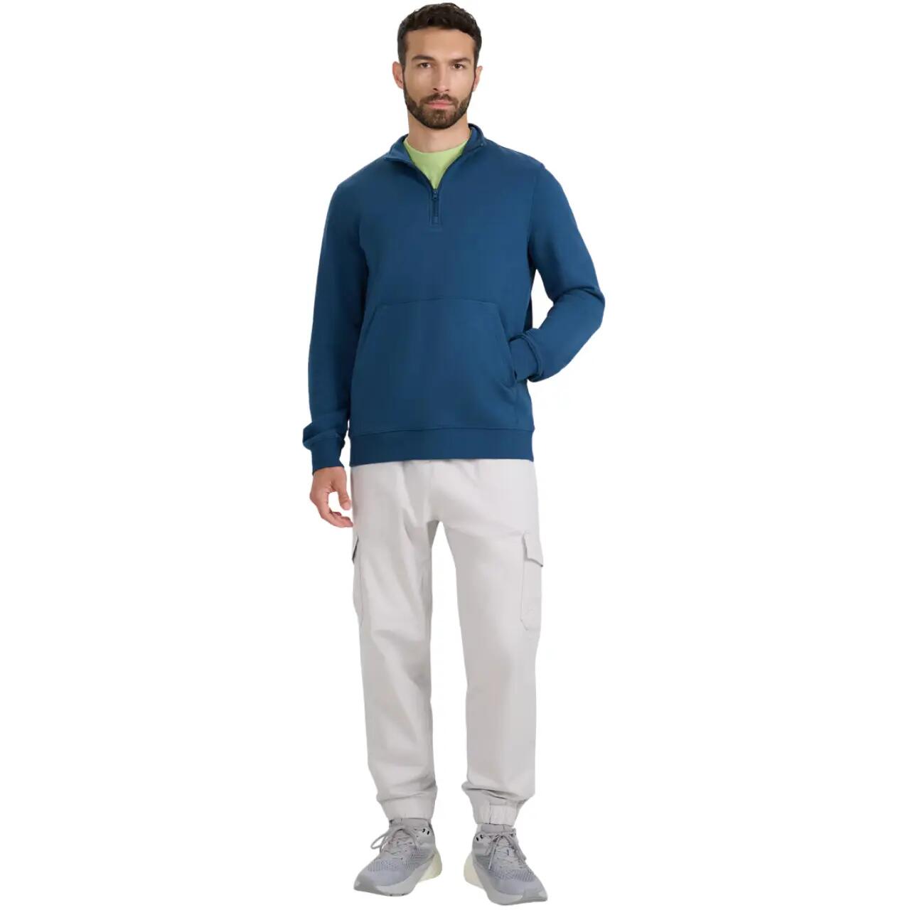Herren-Sweatshirt bequem Zielony 7/8