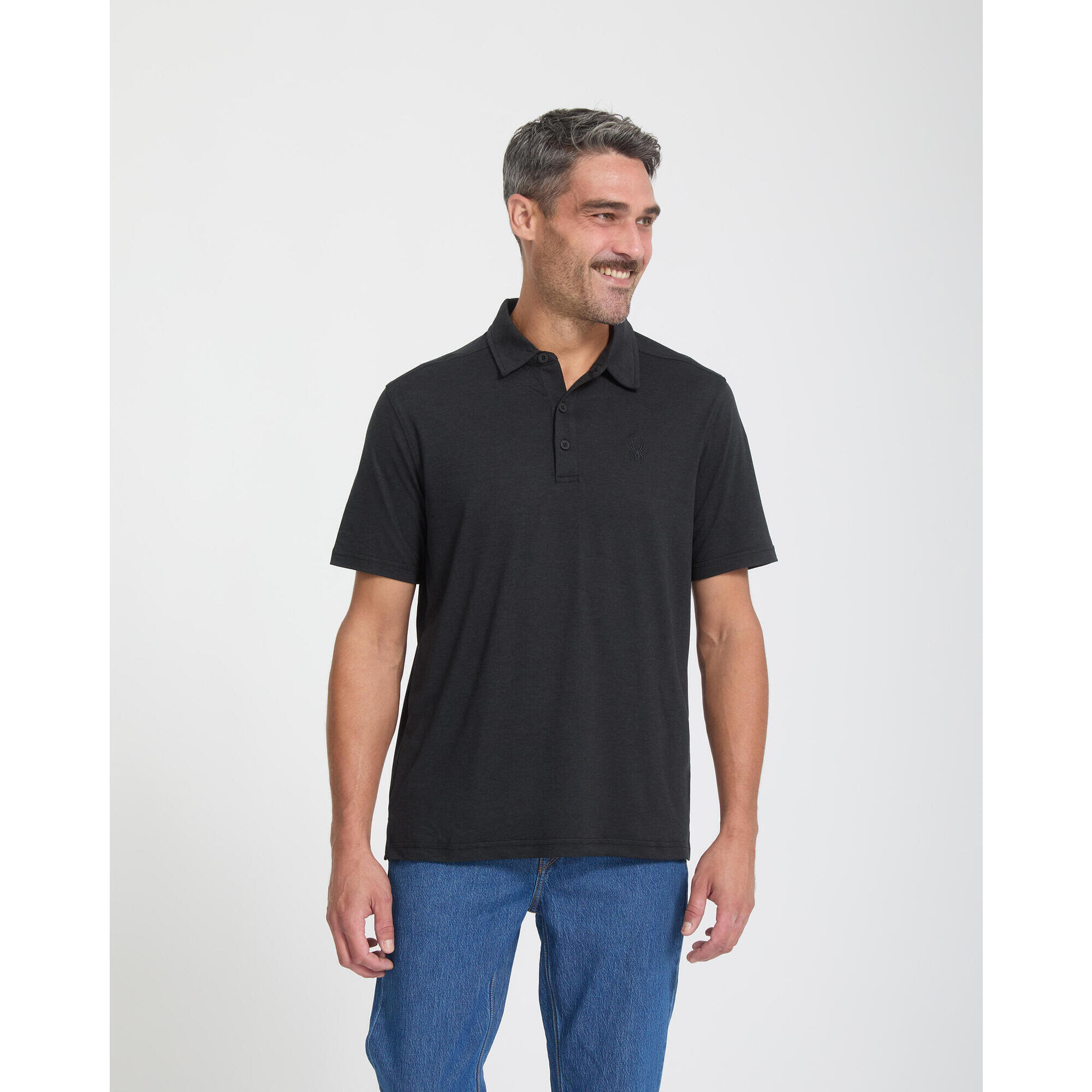 Spyder - Polo Ski Homme - Peached Jersey - T-shirt Manches Courtes - Noir - Decathlon