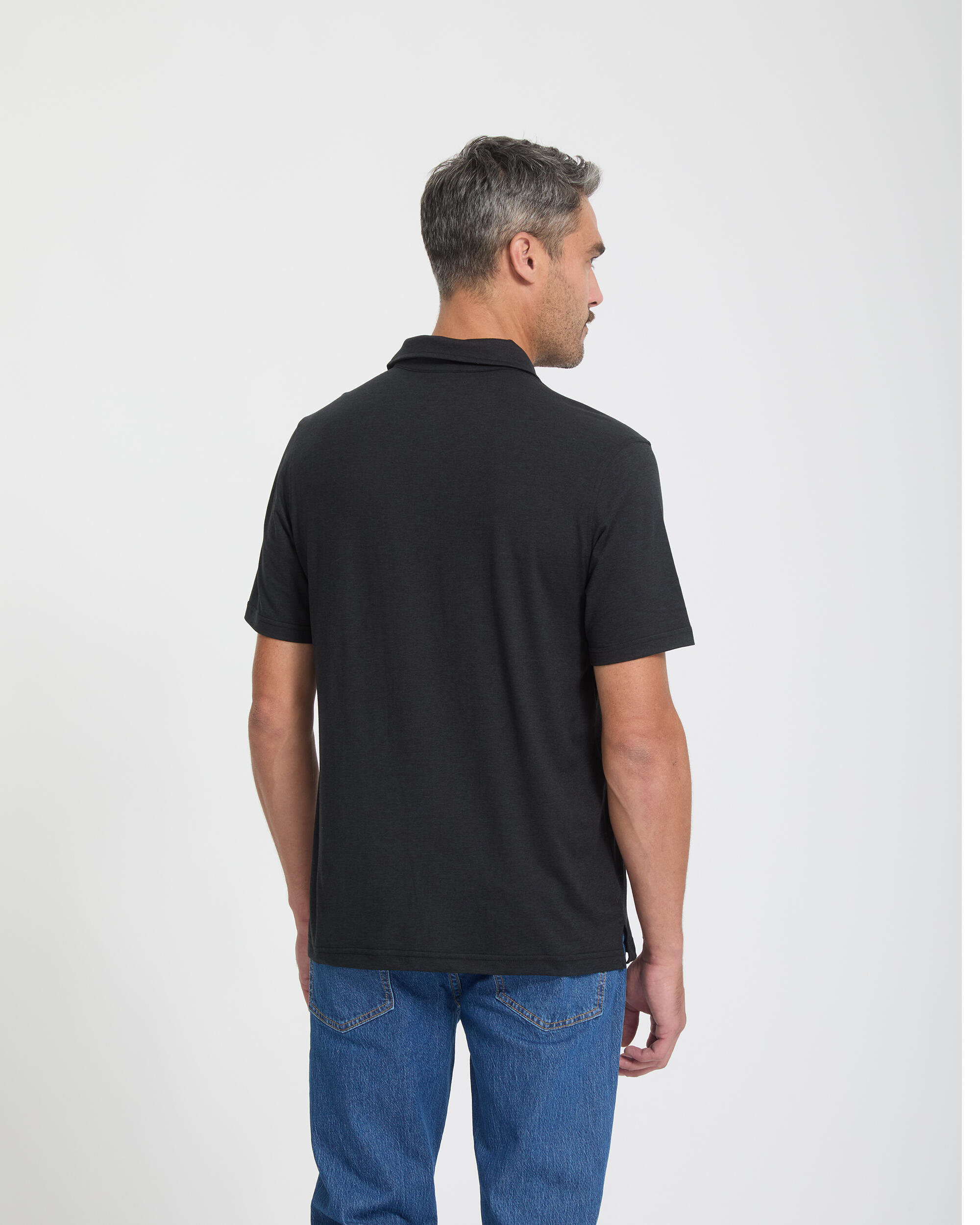 Polohemd Ski Herren - PEACHED JERSEY 2/4