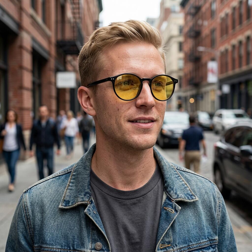 Lunettes Sexton filtre jaune contre la lumière bleue et la fatigue visuelle 3/4