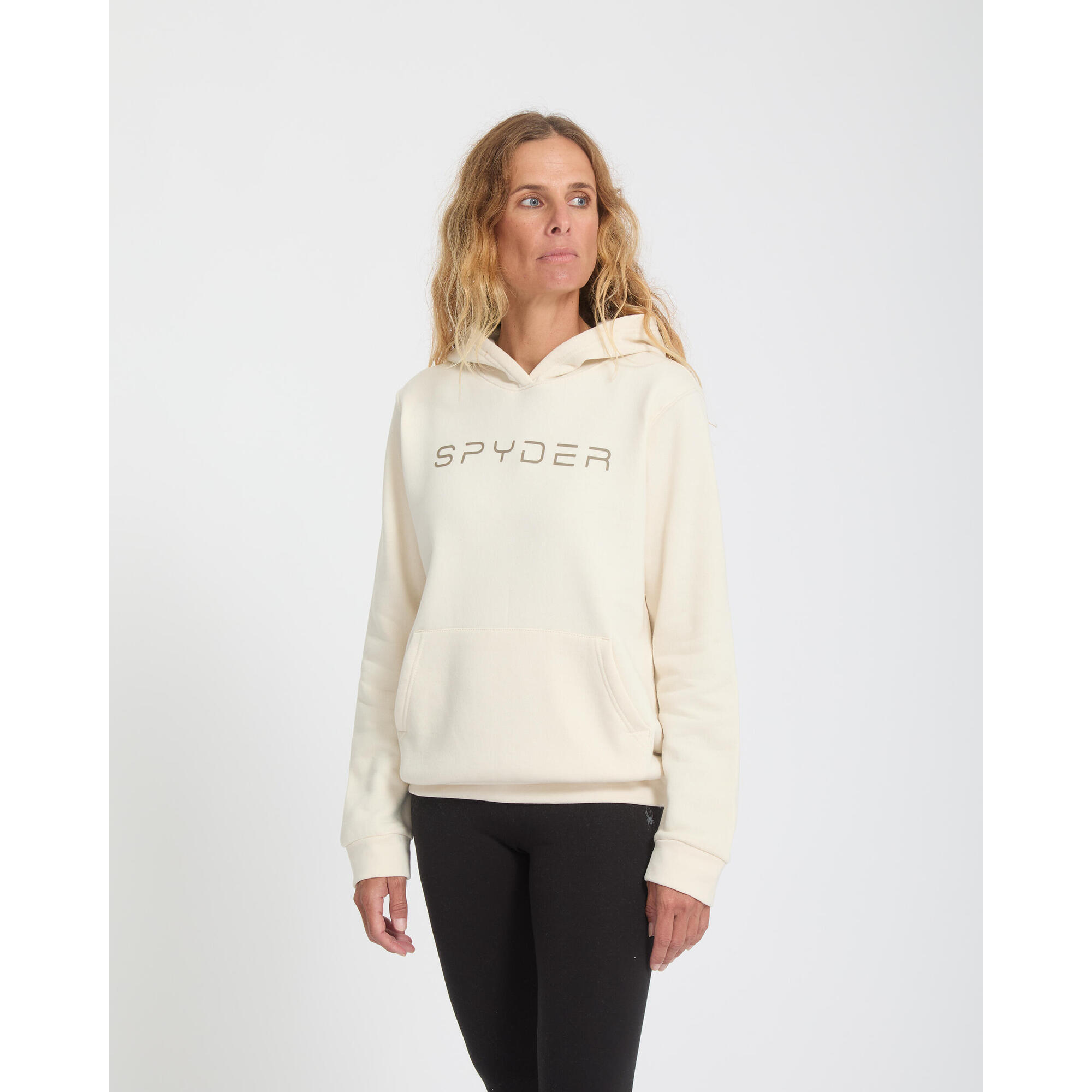 Spyder - Sweatshirt Ski Femme - Wordmark Fleece Hoodie - Pull - Rose - Decathlon